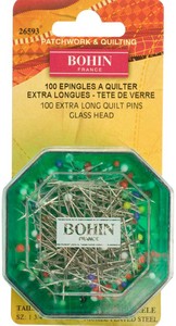 Bohin 26593 Straight Glass Pin Fine Size 28 - 1 3/4in (100)